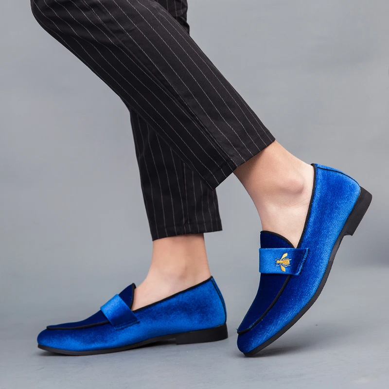 Bahar Sonbahar erkek mokasen ayakkabıları Moda Rahat Deri Erkek bağcıksız ayakkabı erkek mokasen ayakkabıları erkek Mavi Rahat Yumuşak Parti Kulübü Ayakkabı Erkek