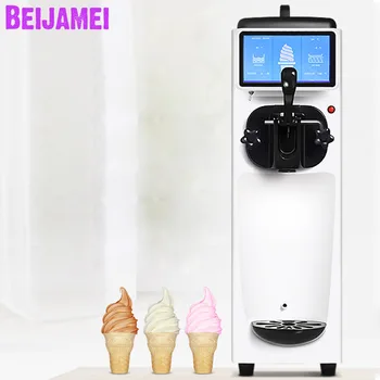 BEIJAMEI Yumuşak Dondurma Makinesi Ticari Elektrikli Dondurma Makinesi Masaüstü Dondurma Yapma 3