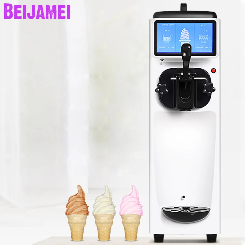 BEIJAMEI Yumuşak Dondurma Makinesi Ticari Elektrikli Dondurma Makinesi Masaüstü Dondurma Yapma 3