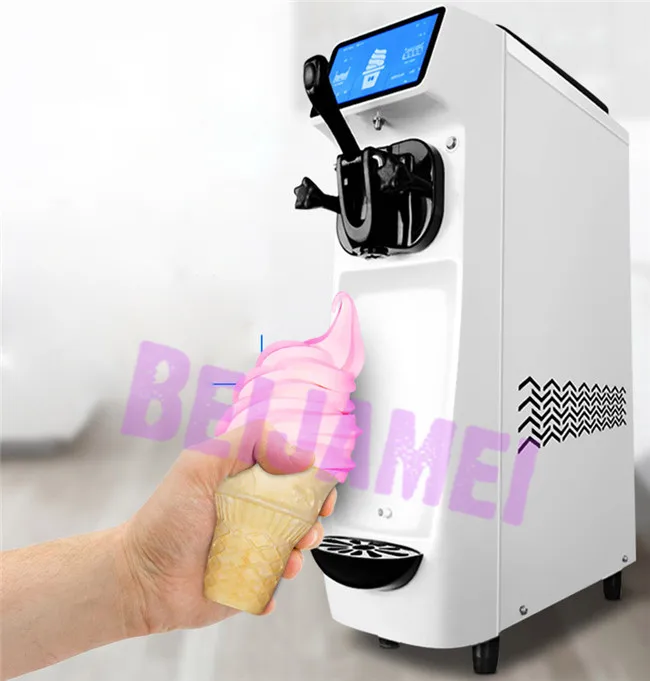 BEIJAMEI Yumuşak Dondurma Makinesi Ticari Elektrikli Dondurma Makinesi Masaüstü Dondurma Yapma 5