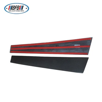 BFB 4 ADET F15 F16 Parlak Siyah Kuru Karbon Fiber Pencere Orta B-Pillar Mesajları Trimler Kapak BMW X Serisi X5X6 F15F16