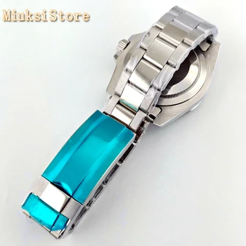 Blıger en lüks markalar 40mm gümüş kasa kubbeli kristal siyah steril arama seramik çerçeve mekanik otomatik mens watch