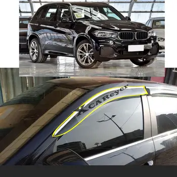 BMW X5 E70 için F15 2008-2013-2018 Araba Vücut şekillendirici Sticker Plastik pencere camı Rüzgar Visor Yağmur / Güneş Koruma Havalandırma Parçaları