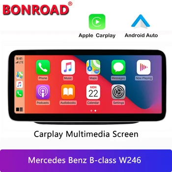 Bonroad Apple Carplay Multimedya Ekran Ekran Için Mercedes Benz B sınıfı W246 B250 B260 B200 2012-2019 Android Otomatik Kafa Ünitesi