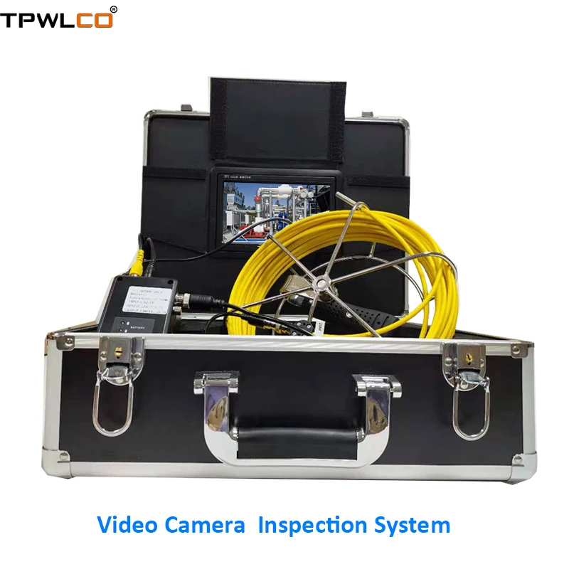 Boru hattı Endüstriyel Endoskop Video Kamera Sistemi Su Geçirmez Drenaj Kamera DVR Kayıt İle 7 inç 6.5 mm 20 m Kablo