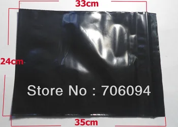 Boyutu:24 * 35 cm, 150 adet / grup, Siyah Renk Fermuarlı Plastik torba, Kilitli Plastik torba, Plastik Paket Çanta