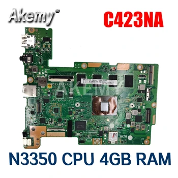 C423NA Anakart N3350 CPU 4 GB RAM 64 GB SSD Asus Chromebook İçin C423NA C423N C423 C223NA Laptop anakart C423NA Anakart