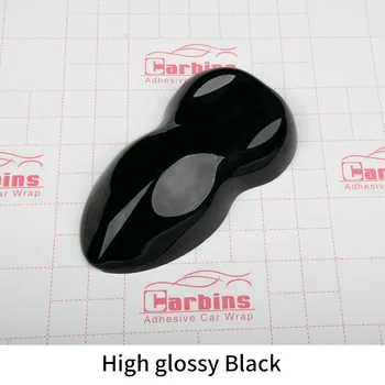 Carbins Fabrika Toptan Kendinden yapışkanlı Yüksek Parlak Şeker Renk Şeker Siyah Araba Filmi Vinil Wrap Sticker