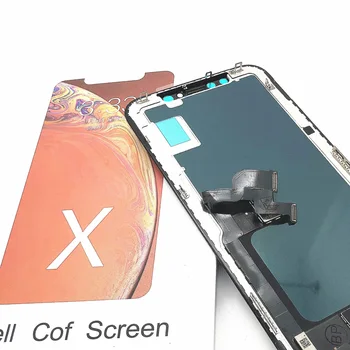 Ekran Için iPhone X Xs Max xr 11 12 mini 12 promax lcd ekran dokunmatik ekranlı sayısallaştırıcı grup Hiçbir Ölü Piksel Yedek Parçalar