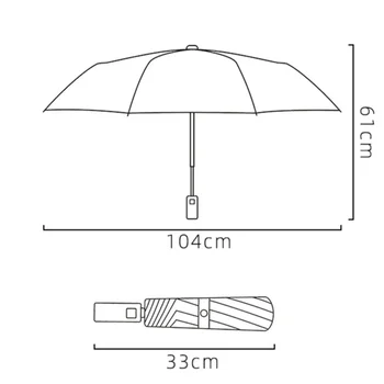 Erkek Otomatik şemsiye Kenar Kaplı yansıtıcı Bölüm led ışık araba ters şemsiye ış şemsiye reklam şemsiye 0