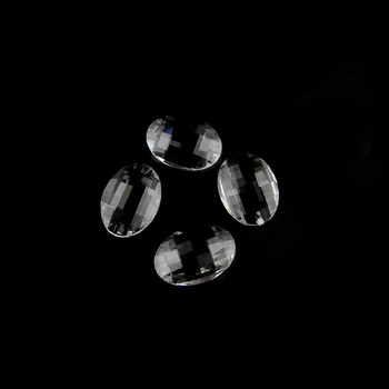 Göz kamaştırıcı 100 adet-240 adet 38mm-76mm Şeffaf Yumurta Şekli Kristal Asılı Prizma Kristal Lamba Avize Parçaları Düğün Dekor İçin