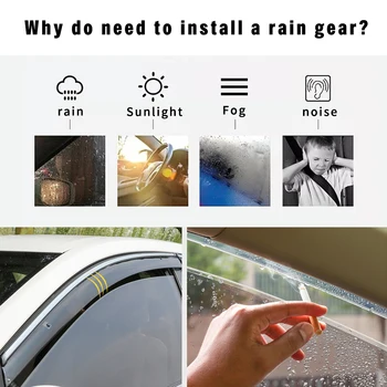 Güneş Yağmur Visor Pencere Hava Kalkanı KİA CERATO Sedan 2008-2019 Için Deflektör Guard Araba Styling Oto Aksesuarları 4 adet Tenteler
