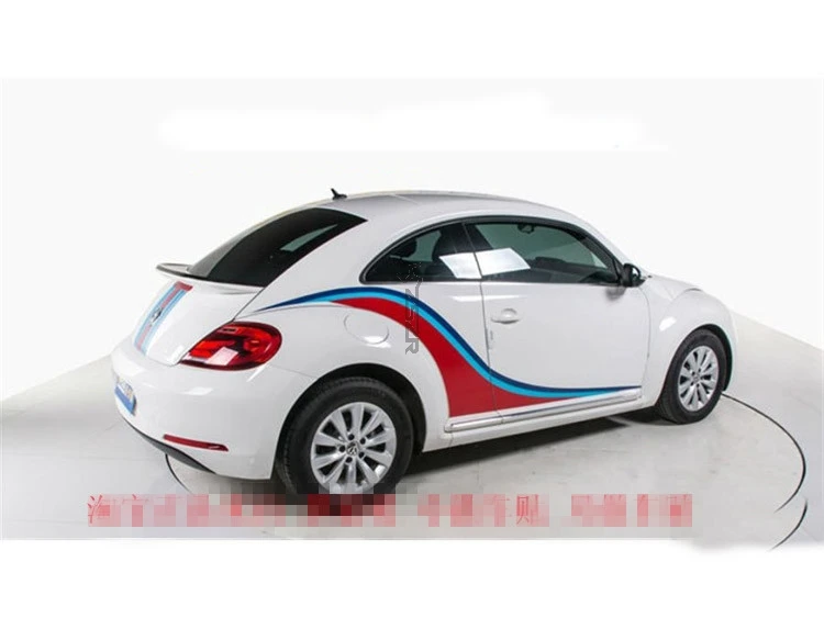 Güzel Kırmızı / Mavi Şeritler Tüm set Araba Vücut /Kafa /Kuyruk Sticker İçin Volkwagen Beetle Z2CA399 0