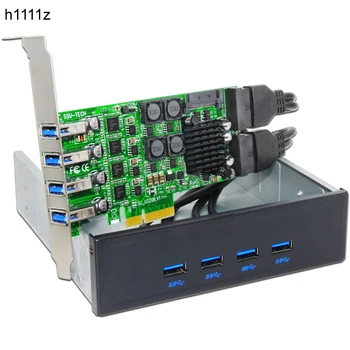 H1111Z Kartlar Eklemek PCIE USB 3.0 Kart PCI-E / PCI Express USB 3.0 Denetleyici + 5.25 USB 3.0 Ön Panel PC Bilgisayar Bileşenleri YENİ