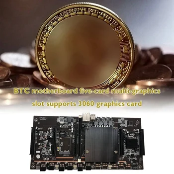 H61 BTCX79 Madenci Anakart ile E5 2630 CPU + Anahtarı Kablosu LGA 2011 DDR3 Desteği 3060 3070 3080 GPU BTC Madencilik için