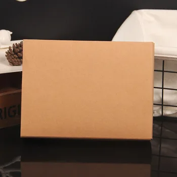 Hediye\Çorap\El Sanatları\Takı\İç Çamaşırı Ambalaj Kahverengi Kağıt Saklama Kutuları için PVC Pencere ile 300pcs Kraft Çekmece Kutusu