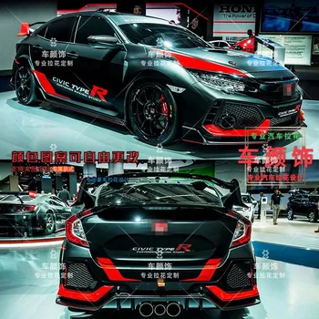 Honda Civic 2016-2021 İÇİN araba çıkartmaları modifiye spor stil moda vücut çıkartmaları Civic
