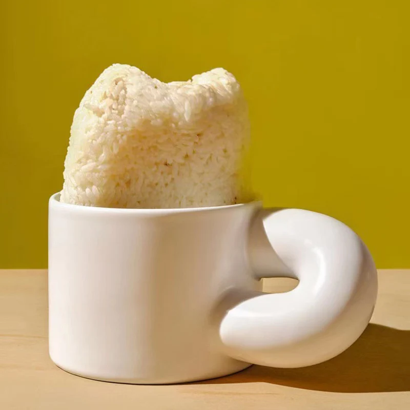 Iskandinav Ins Kupa Kalın Saplı Kupalar kahve Fincanları Kız Büyük Kapasiteli Su Bardağı Drinkware Anlık erişte çorbası kasesi Hediye Kız Arkadaşı İçin 3