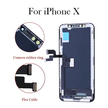 Için iphone X XR XS Max LCD OLED Ekran Değiştirme iphone 11 Pro Max Ekran 3D Dokunmatik Meclisi İle Gerçek Ton Hiçbir Ölü Piksel 3