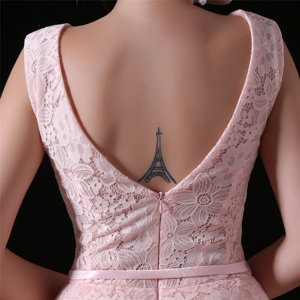 JaneVini Pembe Uzun Gelinlik Modelleri 2018 Dantel See Through Korse Düğün Parti Elbise Artı Boyutu Tül Kolsuz Balo Elbise Yeni 5