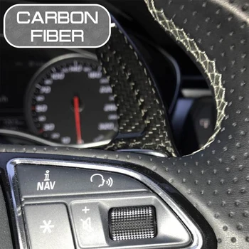 Karbon Fiber Araba Direksiyon Paddle Uzatmak Için Audi A3 A5 A7 A8 S5 Q3 Q7 SQ5 RS6 Shifters Kapakları Araba Çıkartmaları