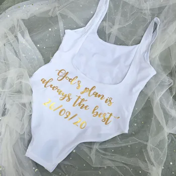 Kişiselleştirilmiş yüzme suit 5 adet Mezuniyet Doğum Günü partisi hediye Balayı seyahat Takım Gelin Kadro Nedime Önerisi Düğün hediye