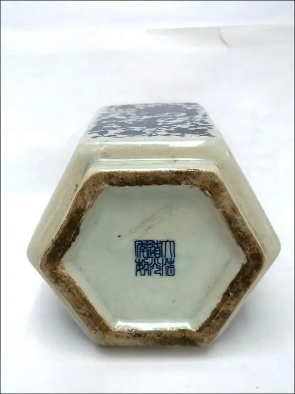 Koleksiyon Çin Zarif Eski Mavi ve Beyaz Porselen Çiçek Ejderha Çay Caddy Kavanoz Yüksek 7.0 İnç Aile Dekorasyon Hediye