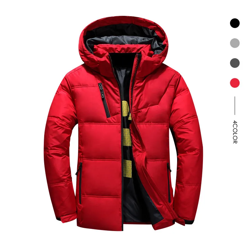 Kış Ceket Erkek Kaliteli Termal Kalın Mont Kar Kırmızı Siyah Parka Erkek Sıcak Dış Giyim Moda Yüksek Kaliteli Giyim Ceketler Erkekler 4