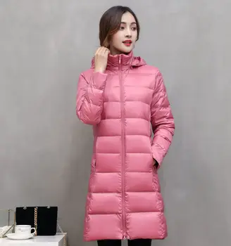 Kış Uzun Aşağı Ceketler Kadın Aşağı Ceket Kadın Uzun Rüzgar Geçirmez sıcak tutan kaban Kış Kapşonlu Ayrılabilir Dış Giyim