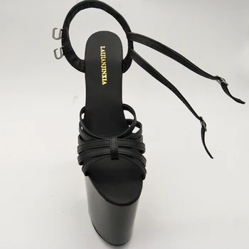 LAIJIANJINXIA 2019 Yeni Roma kombinasyonu 17 cm Yüksek Topuklu moda ayakkabılar kutup dans ayakkabıları gece kulübü ayakkabı süper yüksek topuklu sandalet