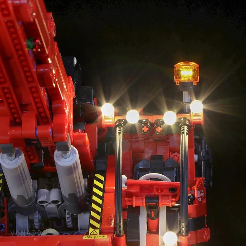 Led ışık Için Uyumlu lego mekanik grup 42082 karmaşık arazi vinci yapı blok oyuncaklar sadece ışıkları