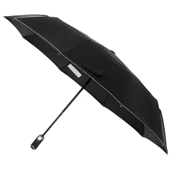 Leodauknow Güçlü Rüzgar Şemsiye Otomatik Rüzgar Geçirmez 10 Kaburga Yansıtıcı Çift Katmanlı Yağmur Şemsiye Erkek Kadın Golf Guarda Chuva 0