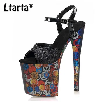 Ltarta Modeli Podyum kadın ayakkabısı 20 CM Balık Ağzı Sandalet Artı Boyutu Seksi Kutup Dans Yüksek Topuklu Platformu Bayan Sandalet LYP