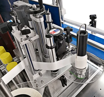 Marka Yeni Otomatik Yuvarlak Şişe Kavanoz Kutular Çıkartmalar Masaüstü Etiketleme Makinesi İçin Plastik Cam İle Tarih Yazıcı