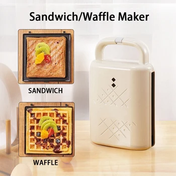 Mini Sandviç Makinesi Elektrikli Yapışmaz Waffle makinesi Sabah Kahvaltı İçin Ev İle yapışmaz tava Mutfak 1