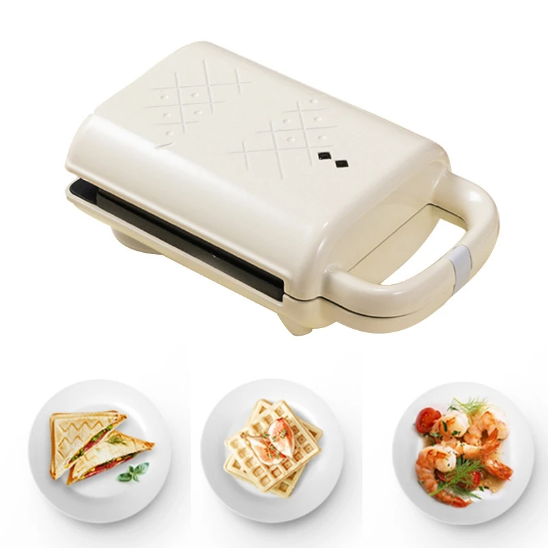 Mini Sandviç Makinesi Elektrikli Yapışmaz Waffle makinesi Sabah Kahvaltı İçin Ev İle yapışmaz tava Mutfak 3