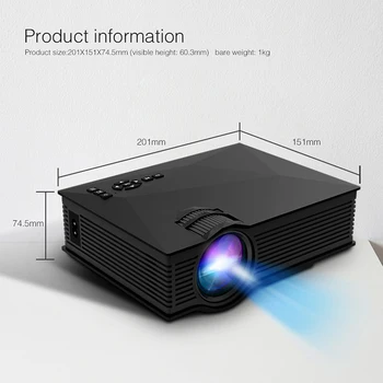 Mini Taşınabilir Projektör UC68 LED 3D Ev Mikro Projektör UC68 + 1080 P HD Projektör Daha iyi UC46 Destek Miracast Airplay 5
