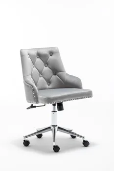 Mobilya Ev Yüksek Arka ofis koltuğu İle Çekme Halkası Modern Tasarım Kadife Masa Görev Sandalye Arms ile Çalışma Yatak Odası