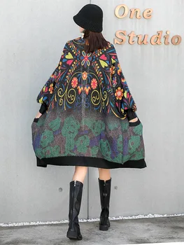 Moda Boy Baskılı Vizon Kürk Örme Şal Hırka Ceket Kadın 2021 Güz Kış Yeni Batı Tarzı Gevşek Kazak Üst