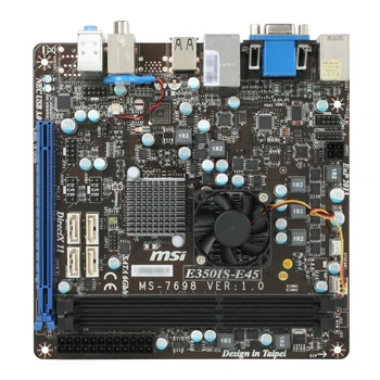 MSI E350IS-E45 Soket FT1 AMD Hudson M1 masaüstü bilgisayar Anakart DDR3 8 GB Zacate E-350 APU CPU VGA HDMI USB2. 0 PCI-E X16 Mini ITX