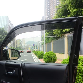 Nissan Leaf 2010-2016 için Oto Yan Pencere Rüzgar Deflector Saçakları Siyah Yağmur Guard Kapı Visor Vent Shades Koyu Duman Ventvisor