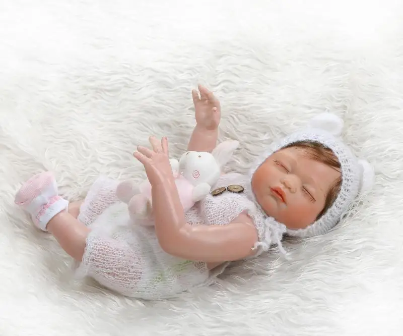 NPK Bebek bebes reborn 20 inç 50 cm tam silikon yeniden doğmuş bebek bebekler com corpo de silikon menina bebek bebekler Yılbaşı hediyeleri l. o. l