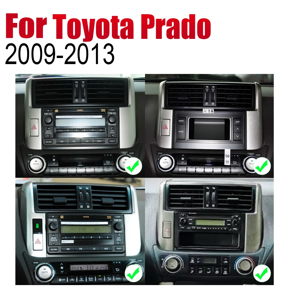 Otomobil radyosu 2 Din Android Araba Oyuncu Toyota Pardo Için LC950 Prado 950 2009 2010 2011 2012 2013 GPS Navigasyon Wıfı Harita Multimedya 0