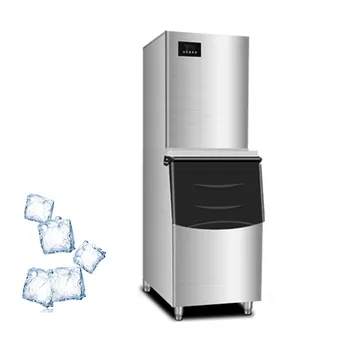 Paslanmaz Çelik Buz Küpü Yapma Makinesi Ticari Otomatik Yüksek Çıkışlı Şeffaf buz Topu Makinesi Buz saklama kutusu Satılık 1