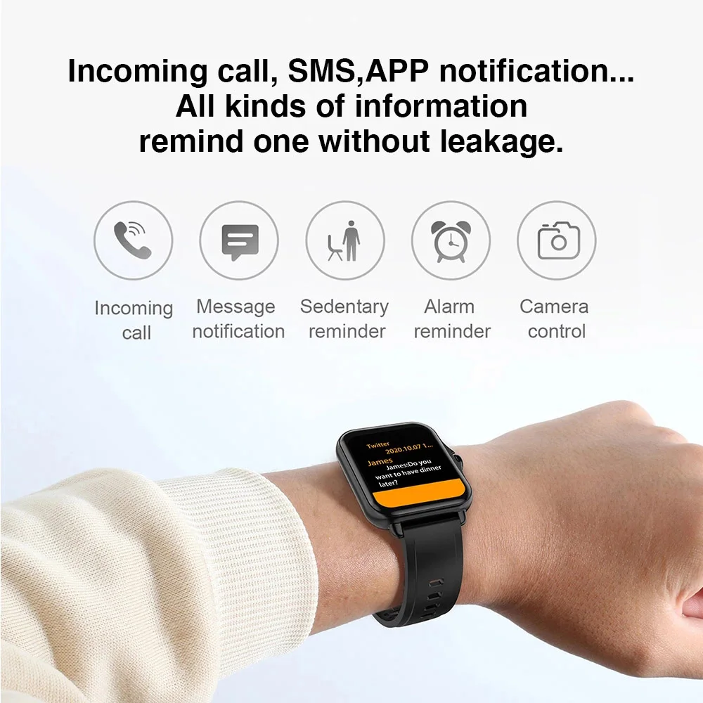 Q-8 akıllı saat Erkekler 1.69 İnç Ekran Kadın Bluetooth Çağrı relogio feminino müzik kontrol cihazı Spor Relogio İnteligente Smartwatch