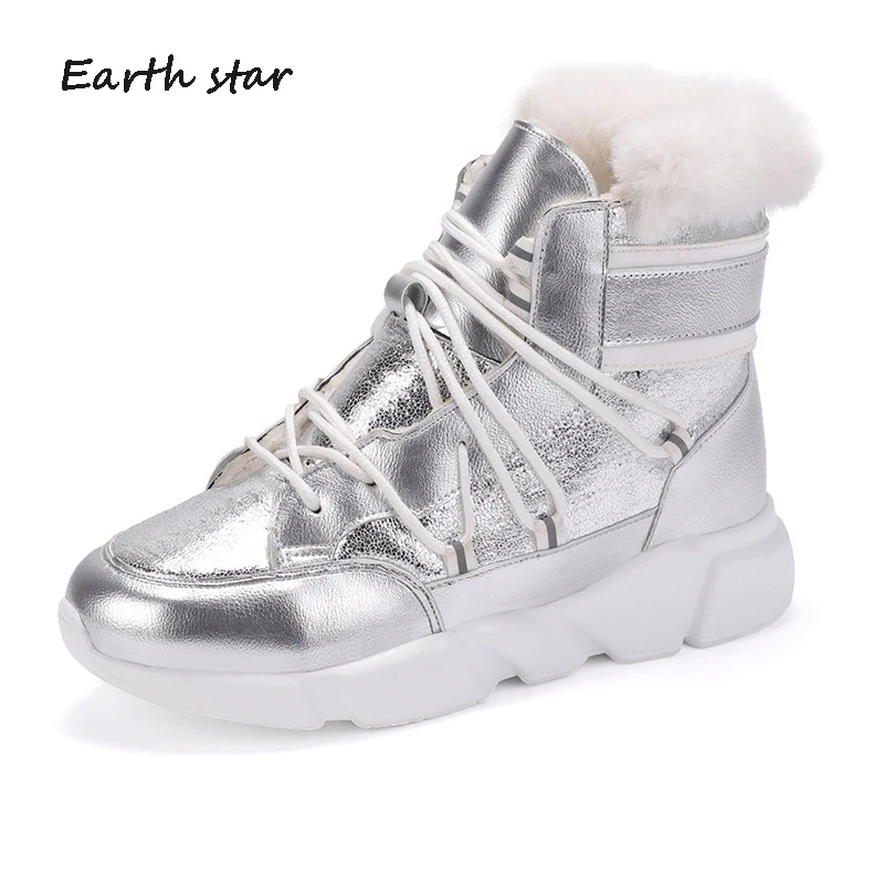 Rahat sıcak ayakkabı Kadın Platformu Sneakers Yüksek Üst Moda Marka 2019 Kış zapatos de mujer Kürk Bayanlar Tıknaz ayakkabı 1