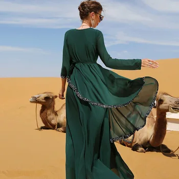 Ramazan Eid Mubarak Şifon Dubai Abaya Suudi Arapça Türkiye İslam Müslüman uzun Elbise Abayas Kadınlar İçin Kaftan Robe De Soiree Femme