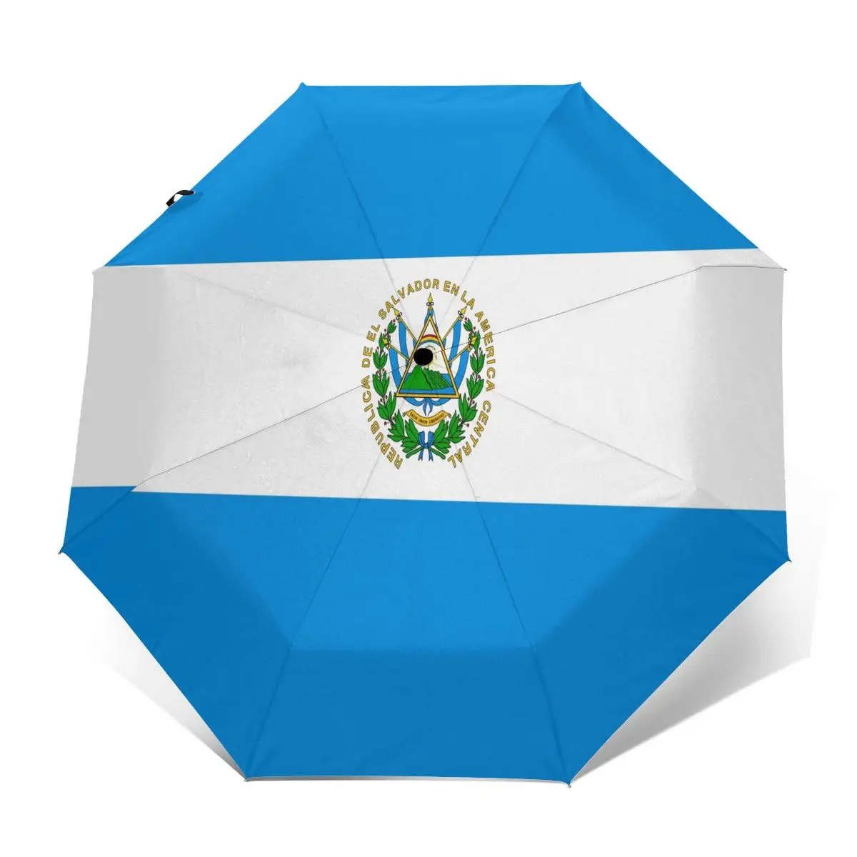 Rüzgara Dayanıklı Tam Otomatik Şemsiye Salvador Bayrağı Yağmur 3 Katlanır Şemsiye Seyahat araba şemsiyesi 4