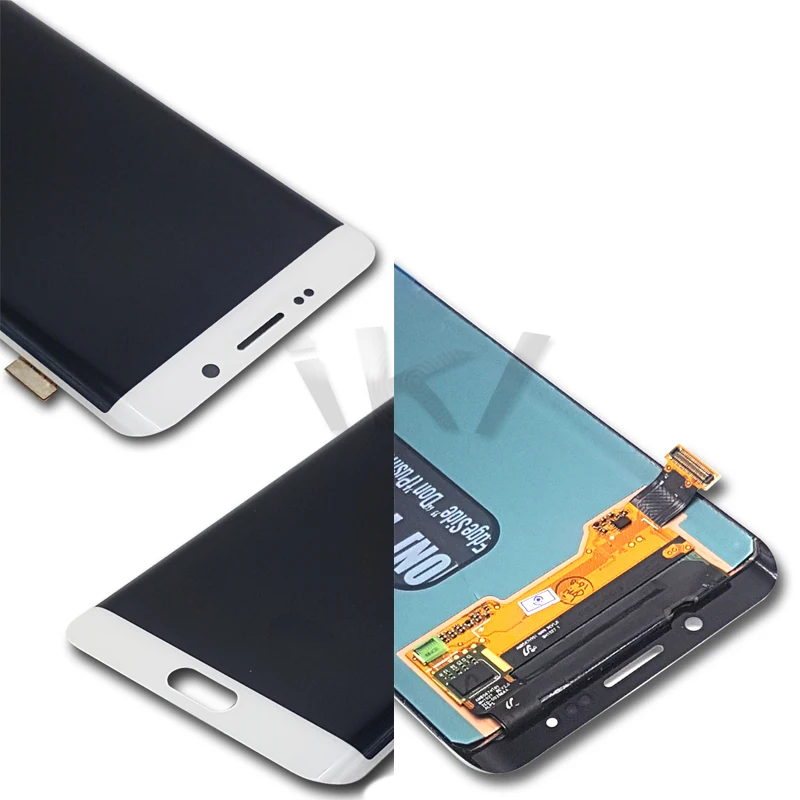 SÜPER AMOLED Samsung Galaxy S6 Kenar Artı dokunmatik LCD ekran Ekran Çerçeve Olmadan S6 Kenar Artı G928 G928F LCD Kırmızı Gölgeler İle
