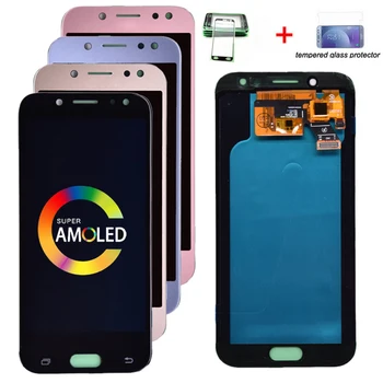 Süper Amoled samsung LCD Galaxy J5 2017 J530 J530F LCD ekran dokunmatik ekranlı sayısallaştırıcı grup ücretsiz kargo ile